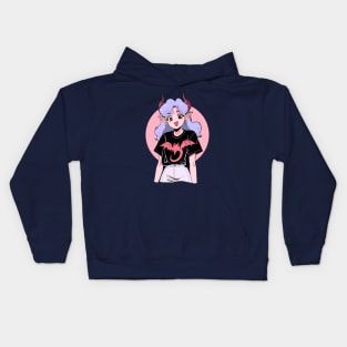 Cute Anime Demon Girl Kids Hoodie